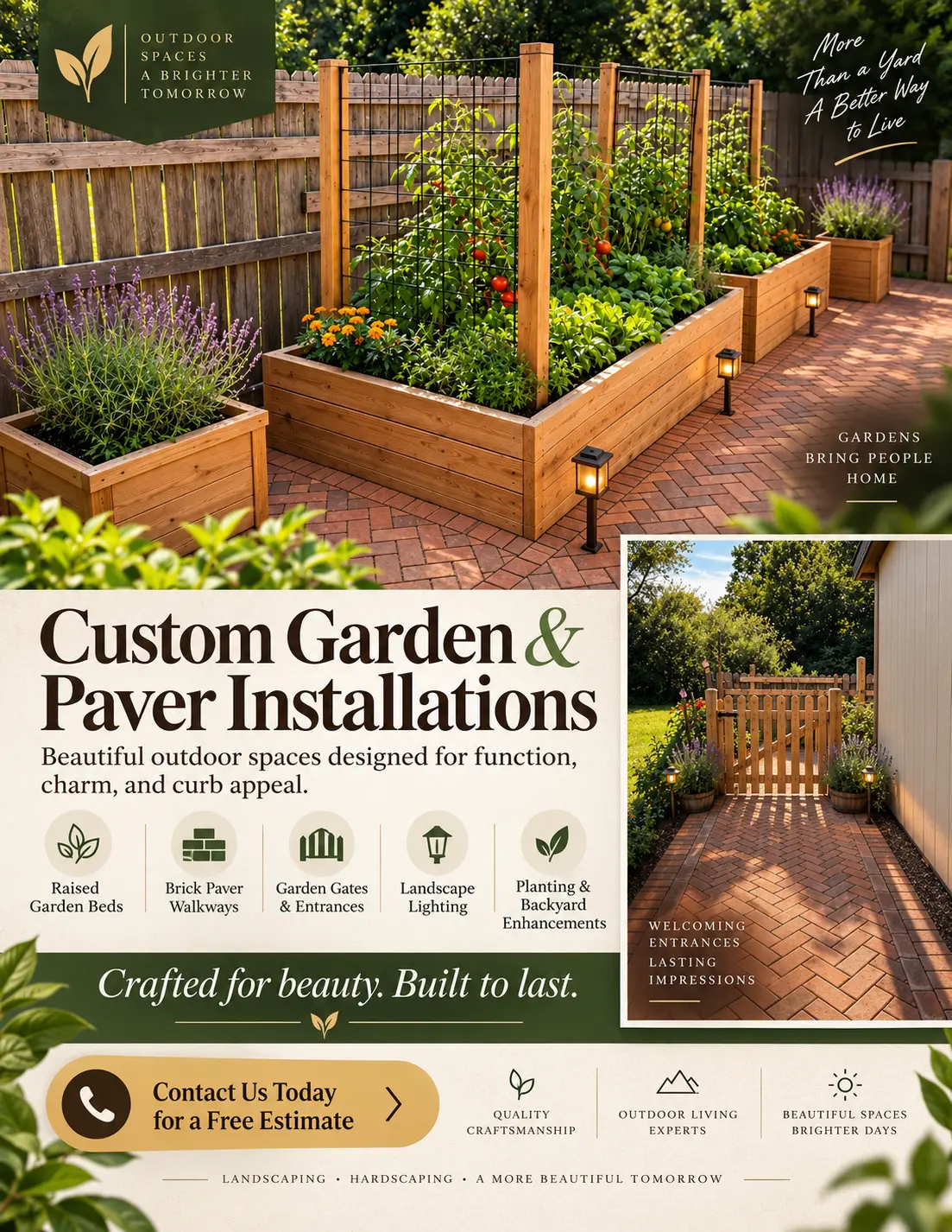 Custom garden and paver installation services